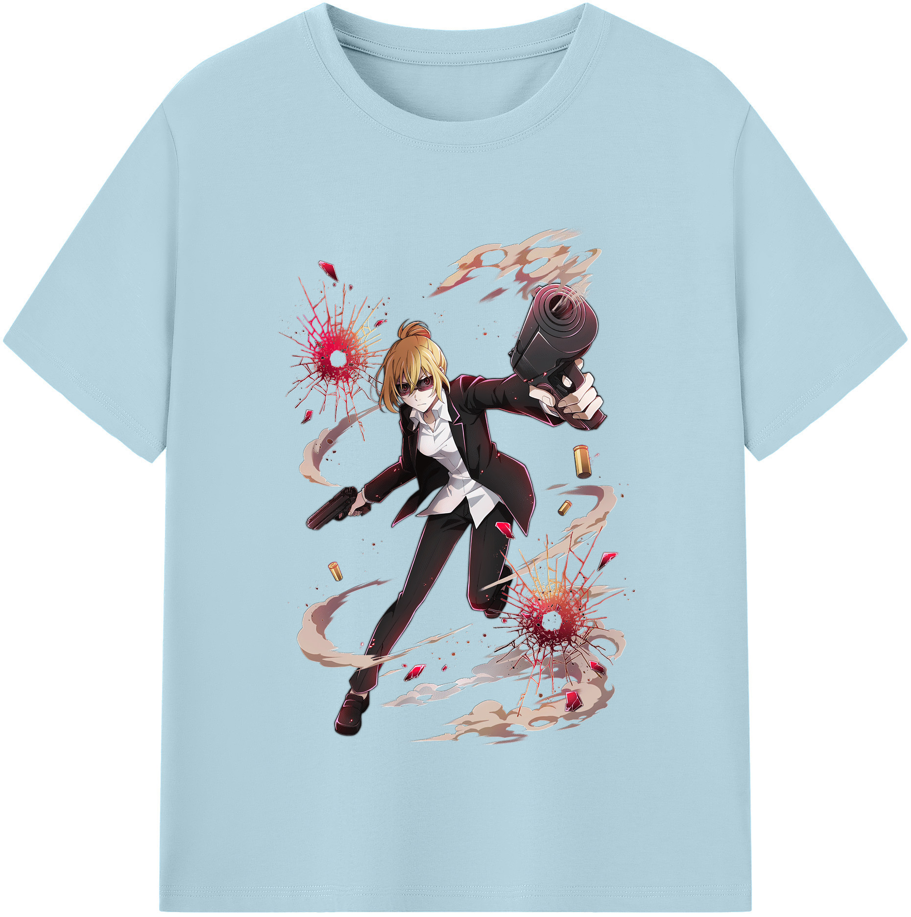 （画像用） 文豪ストレイドッグス Bungo Stray Dogs 綿100％半袖Tシャツ（フロントプリント）